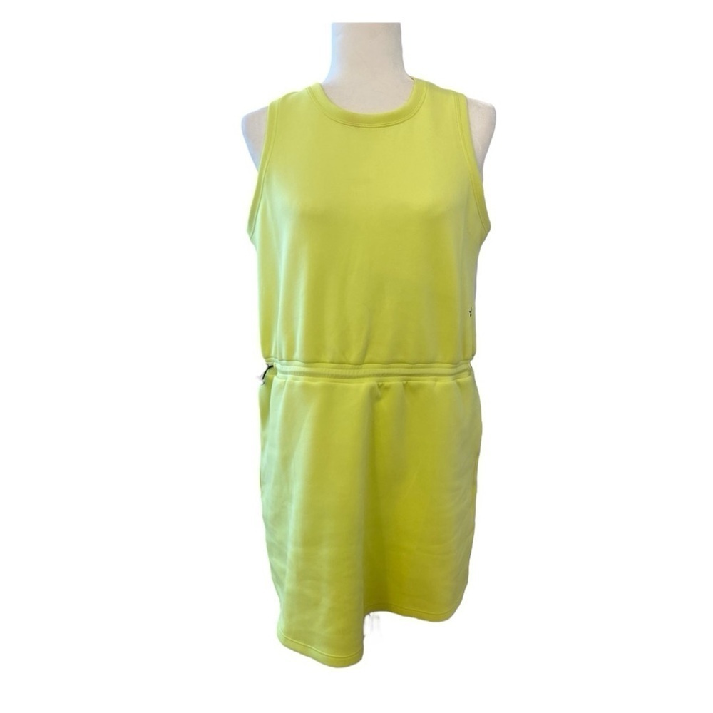 Tail Womens Cinch Waist Neon Yellow Athletic Dress Size Large Tennis Golf